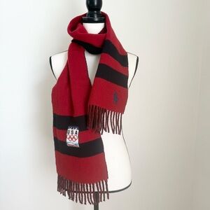 Polo Ralph Lauren Vintage Team USA Olympic Red & Blue Scarf